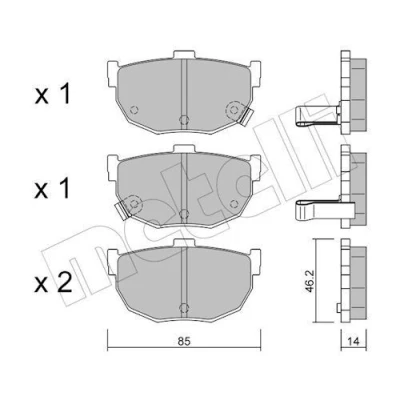 Billede af Bremseklodser METELLI 22 0362 0
