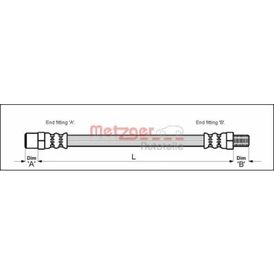 Billede af Bremseslange METZGER 4110336
