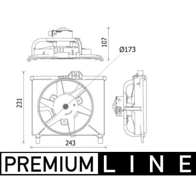 Billede af MAHLE ORIGINAL CFF 541 000P Køleventilator 173 12 elektrisk SMART: Fortwo II Coupe