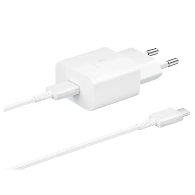 Billede af Samsung EP T510 USB C Hurtiglader 15W + Kabel 1m Hvid