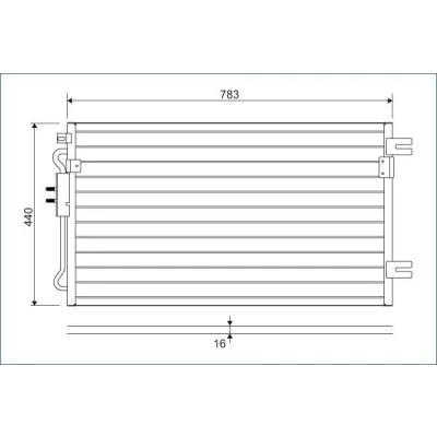 Billede af VALEO 817739 Kondensator uden tørrer Aluminium 440 R 134a