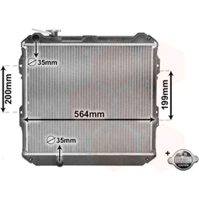 Billede af VAN WEZEL *** IR PLUS 58002088 Radiator Aluminium 450 515 33 med tilbehør Loddet køleripper TOYOTA: HILUX 5 Pick up