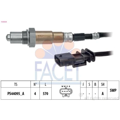 Billede af FACET 10.8528 Lambdasonde opvarmet, pladesonde, Gevind, forsmurt VOLVO: V60 I, V70 3