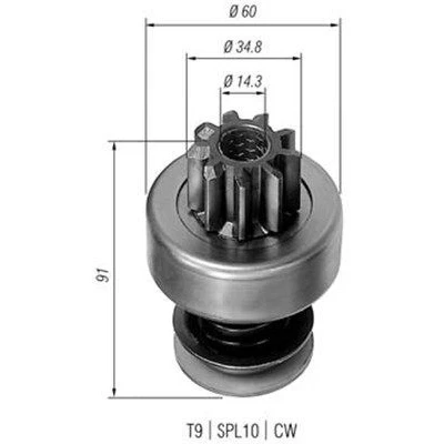 Billede af MAGNETI MARELLI 940113020102 Spidshjul, starter
