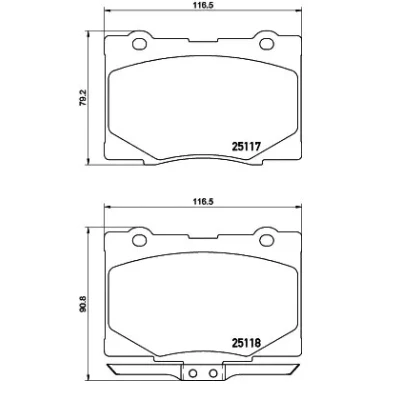 Billede af BREMBO P 28 079 Bremseklodser med akustisk advarsel for slid uden tilbehør ACURA: RL II