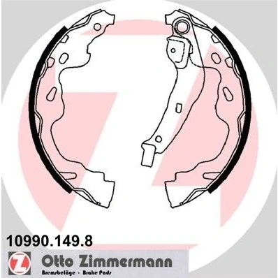 Billede af ZIMMERMANN 10990.149.8 Bremsebakker 200 32 med arm, Billede svarer til leveringsomfang TOYOTA: Aygo, Yaris I Hatchback, SUZUKI: SWIFT 3, Splash