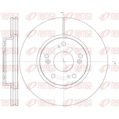 Billede af REMSA 6986.10 Bremseskiver foraksel 281,8, 281,8 23 5 ventileret HONDA: CIVIC 8 Hatchback, 9, CR V 2