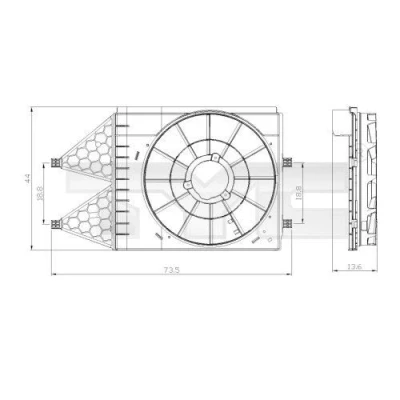 Billede af TYC 837 0033 1 Holder, kølerventilator