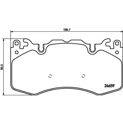 Billede af HELLA 8DB 355 016 151 Bremseklodser Ikke forberedt til slidindikator LAND ROVER: Range Rover Sport, 3, 4