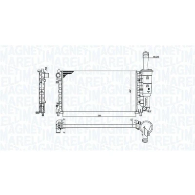 Billede af MAGNETI MARELLI 350213194200 Radiator 582 322 34 Mekanisk fuget køleripper FIAT: Punto II Hatchback