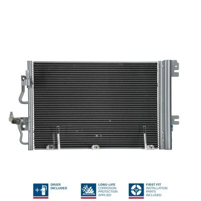 Billede af NISSENS 94767 Kondensator med tørrer Aluminium 585 R 134a OPEL: Zafira B, Astra H GTC, Caravan