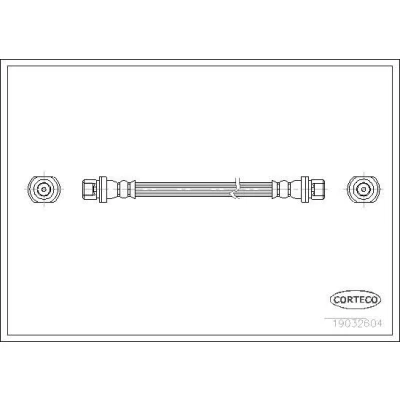 Billede af CORTECO 19032604 Bremseslange bagaksel 292 TOYOTA: Yaris II Hatchback, I Land Cruiser 100