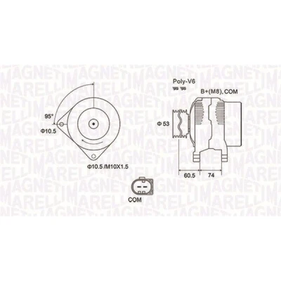 Billede af MAGNETI MARELLI 063731905010 Generator 12V 170A BMW: 5 Sedan, Touring