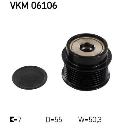 Billede af SKF VKM 06106 Friløbskobling 50,3