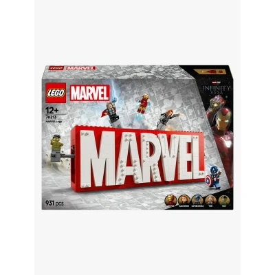 Billede af LEGO Super Heroes 76313 MARVEL logo og minifigurer