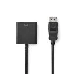 Billede af DisplayPort adapter Han DVI D 24 + 1 Pin hun Nikkelplateret Lige 0.20 m Runde PVC ABS Sort Plastikpose