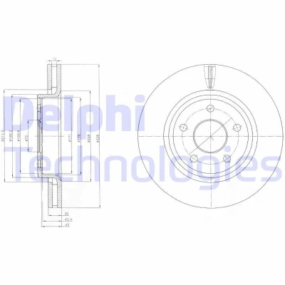 Billede af Bremseskive DELPHI BG9058