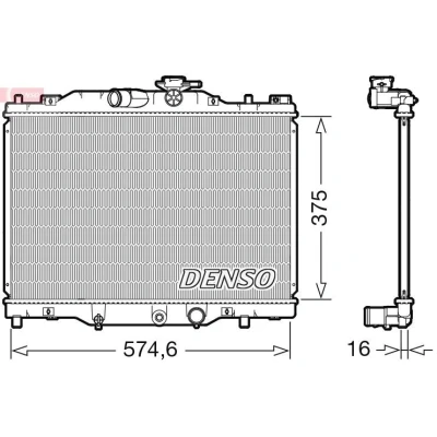 Billede af DENSO DRM44043 Radiator 575 375 16