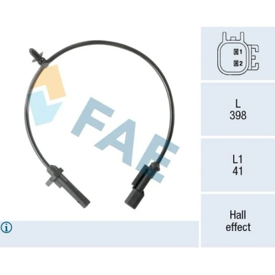 Billede af FAE 78570 ABS Sensor Hall princip 2 398 FORD: Transit Custom V362 Van