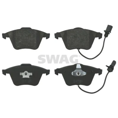 Billede af SWAG 30 91 6584 Bremseklodser foraksel Inkl. slidadvarselskontakt med stempelklips AUDI: A6 C6 Avant, A4 B7 B6 Avant