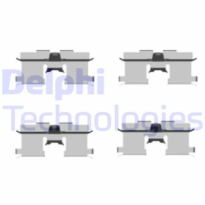 Billede af DELPHI LX0407 Tilbehørssæt, skivebremsebelægning CHEVROLET: Lacetti Hatchback, Nubira Sedan, DAEWOO: Hatchback