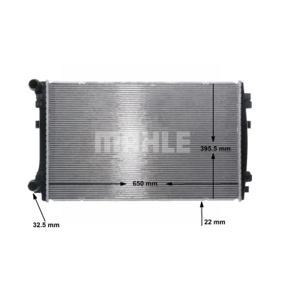 Billede af MAHLE ORIGINAL CR 2054 000S Radiator 650 395 22 Loddet køleripper VOLKSWAGEN: Golf 7, Touran II, 7 Variant, AUDI: A3 Sportback, Cabriolet