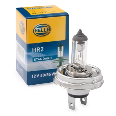 Billede af HELLA 8GJ 004 173 121 Pære, fjernlys R2 (Bilux) 12V 60/55w 3200K Halogen VOLKSWAGEN: TRANSPORTER 2 Bus, ABARTH: Ritmo, TOYOTA: Yaris II Hatchback