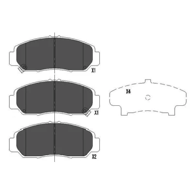 Billede af KAVO PARTS KBP 2037 Bremseklodser med akustisk advarsel for slid HONDA: CIVIC 7 Hatchback, FR V, Stream I