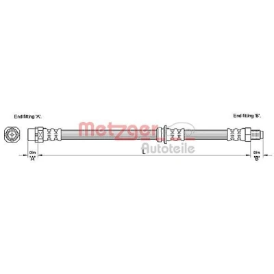 Billede af METZGER 4110269 Bremseslange 516