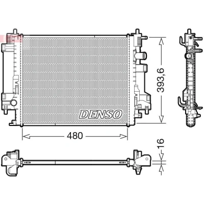 Billede af DENSO DRM23117 Radiator 480 410 16