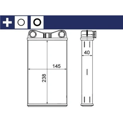 Billede af MAHLE ORIGINAL AH 7 000S Varmeveksler med tætningsring