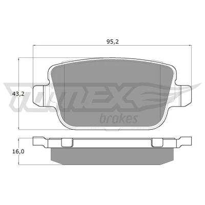 Billede af TOMEX brakes TX 14 48 Bremseklodser bagaksel FORD: MONDEO 4 Turnier, S Max Mk1, Galaxy Mk2 MPV, VOLVO: V70 3, 2, S80 II
