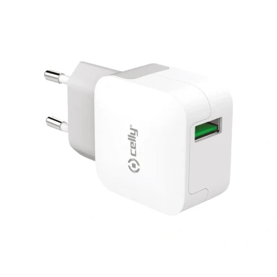 Billede af Celly Vægoplader 12 W Hvid Oplader og kabler