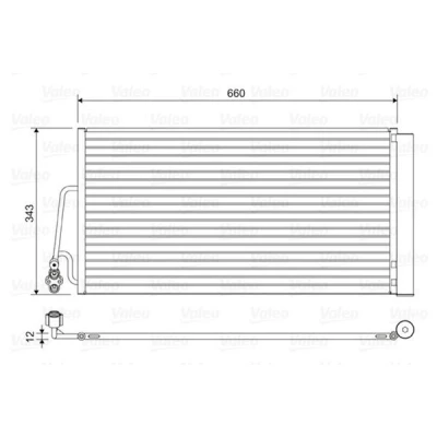 Billede af VALEO 814409 Kondensator med tørrer Aluminium 343 R 134a