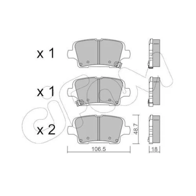 Billede af CIFAM 822 1181 0 Bremseklodser med akustisk advarsel for slid OPEL: Insignia B Sports Tourer, Grand Sport