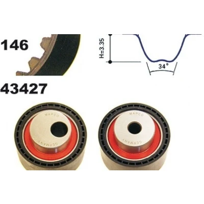 Billede af MAPCO 23427 Tandremssæt 146 PEUGEOT: 406 Sedan, CITROËN: C5 II Hatchback