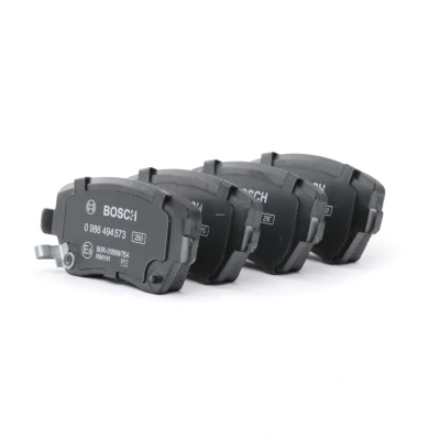 Billede af BOSCH 0 986 494 573 Bremseklodser Low Metallic med akustisk advarsel for slid skruer, anti knirke plade tilbehør NISSAN: Note II Hatchback