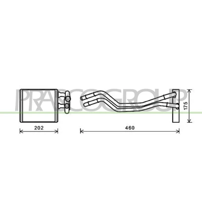 Billede af PRASCO FD344H001 Varmeveksler FORD: FIESTA 6
