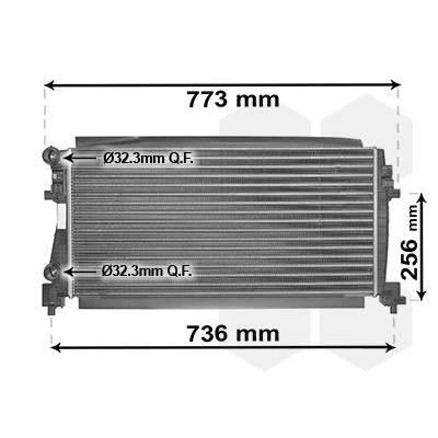Billede af VAN WEZEL 58002340 Radiator Aluminium 650 322 24 *** IR PLUS med tilbehør Mekanisk fuget køleripper VOLKSWAGEN: Golf 7, Touran II, 7 Variant