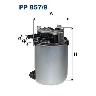 Billede af FILTRON PP 857/9 Brændstoffilter Ledningsfilter, med filtervarme 10 RENAULT: Kadjar, NISSAN: Qashqai 2, X Trail