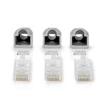 Billede af RJ45 stik Han Solid UTP CAT6 Lige Guldplateret 10 stk. PVC Grå Window Box med Euro lås