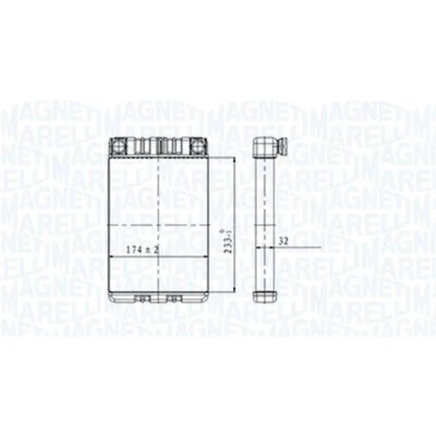 Billede af MAGNETI MARELLI 350218428000 Varmeveksler MERCEDES BENZ: C klasse Sedan