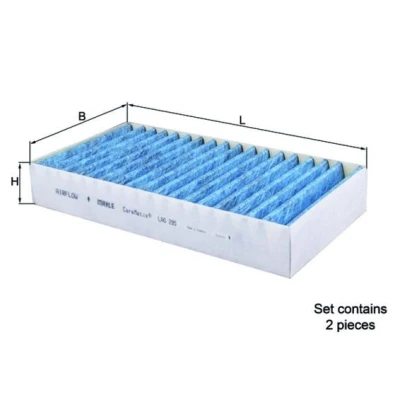 Billede af MAHLE ORIGINAL LAO 295/S Kabinefilter Aktivkulfilter, med antiallergisk virkning, antibakteriel virkning 256,0 133 40,0 CST4624