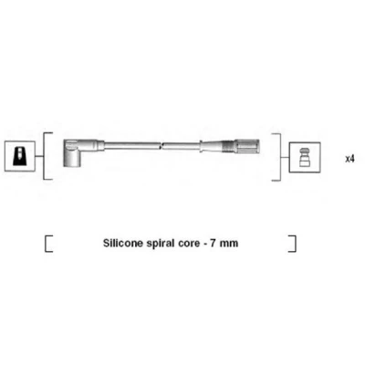 Billede af MAGNETI MARELLI 941095720610 Tændkabelsæt FIAT: Seicento / 600 Hatchback, Cinquecento, Panda I Hatchback