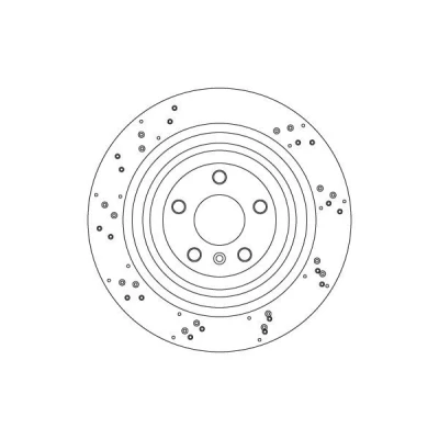 Billede af TRW Bremseskive MERCEDES BENZ: ML klasse 345mm 22mm 5 112mm perforeret/indv. ventileret lakeret højkarboniseret DF6849S 1664230312,A1664230312