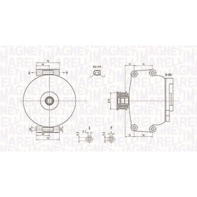 Billede af MAGNETI MARELLI 063731846010 Generator 12V 200A MERCEDES BENZ: Sprinter 3.5 T Ladvogn/Chassis, Van, Vito Bus