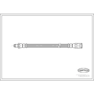 Billede af CORTECO 19026431 Bremseslange bagaksel 270 IVECO: DAILY 3
