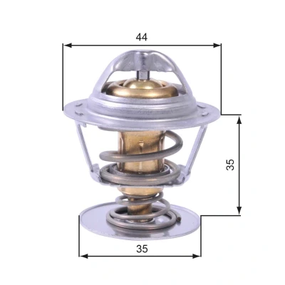 Billede af GATES TH43688G1 Termostat 88 med pakninger uden hus CITROËN: C6 Sedan, C5 3, III Stationcar, PEUGEOT: 407 SW, Coupe