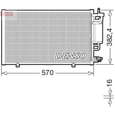 Billede af DENSO DCN10051 Kondensator med tørrer R 134a FORD: FIESTA 6