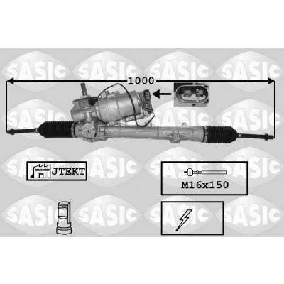 Billede af SASIC 7170058 Tandstang elektrisk med styrestang, uden kugleled PEUGEOT: 207 Hatchback, CITROËN: C3 Picasso